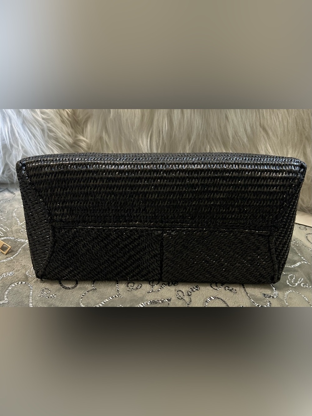 NWT Classic Fashion Collection Mini Black 'The Sack' Woven Shoulder Bag & Wallet - Picture 6 of 7